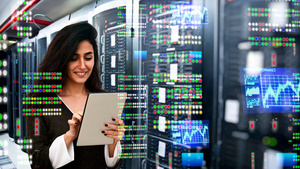 Data center technicians working to bridge facility and IT operations