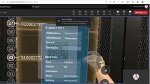 Remote troubleshooting using AR tools for data center operations.